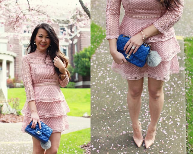 Pink Crochet Lace Dress - www.iamstyle-ish.com