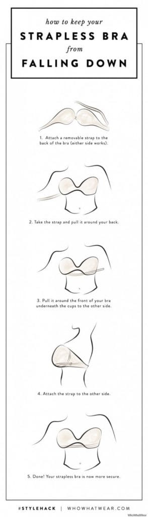 Keep your strapless bra from falling down