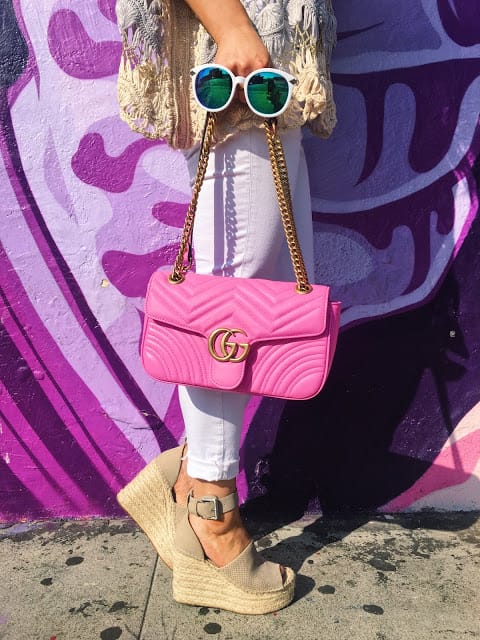 pink gucci marmont bag