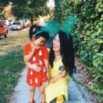 DIY Mommy & Me Strawberry and Banana Halloween Costume