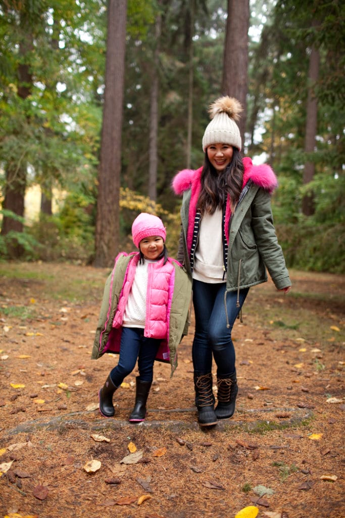 what to wear in the winter for mom and daughter