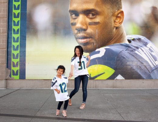 Mommy and Daughter Seattle Seahawks style