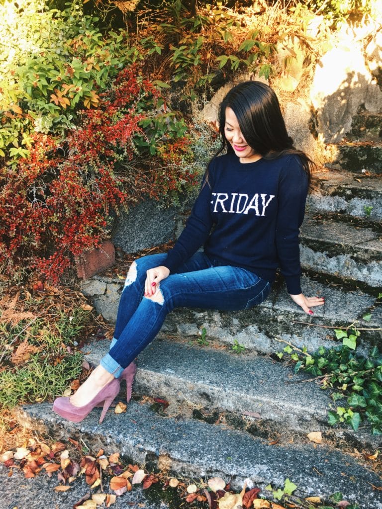 Friday Sweater - cute casual outfit ideas