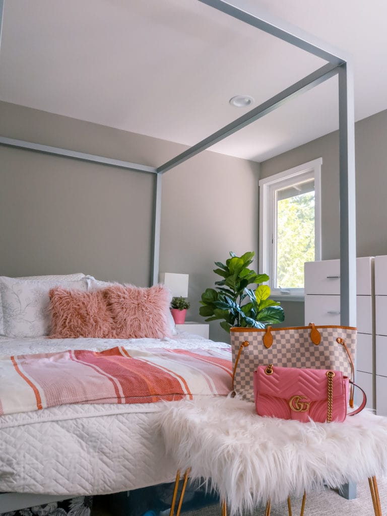Chic Modern Blush Pink Bedroom