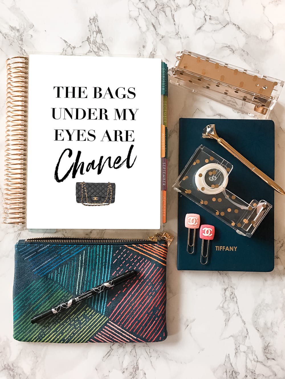 Download this Chanel planner cover and printable for FREE!