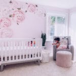 Nursery Reveal: Pink and gray floral nursery decor