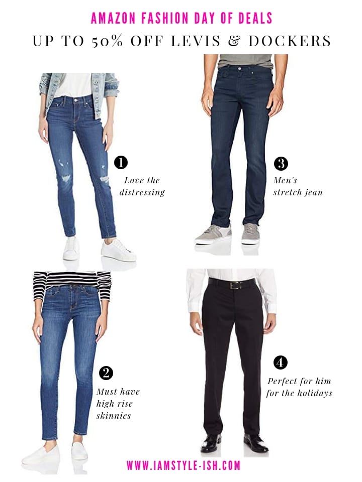 amazon, fashion day of deals, jeans, Levis and dockers