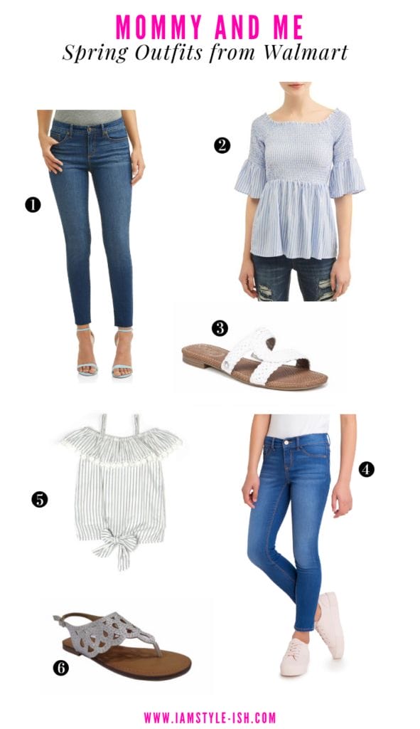 walmart fashion spring outfit ideas, mommy and me spring outfits from Walmart