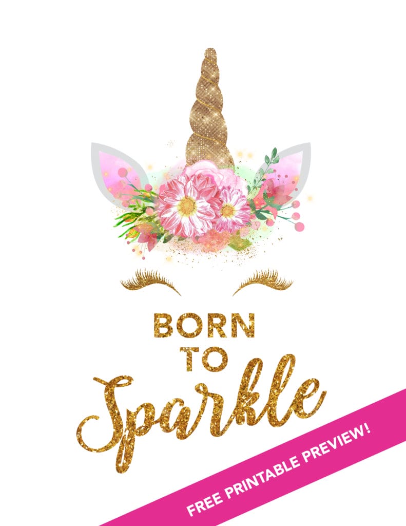 easter basket filler ideas, amazon prime easter basket fillers, last minute easter basket ideas, last minute easter gifts, free unicorn printable, unicorn print, girls unicorn print, born to sparkle quote, unicorn quote, free printable download, free unicorn download, free unicorn decor