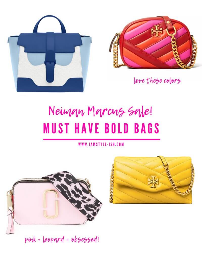Neiman Marcus sale 2020 bold bags, bold bags for spring, colorful bags for spring