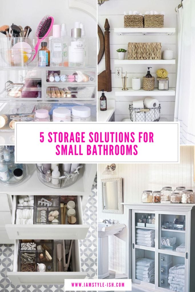 15 Small Bathroom Storage Ideas To Help Kick the Clutter! - Driven by Decor