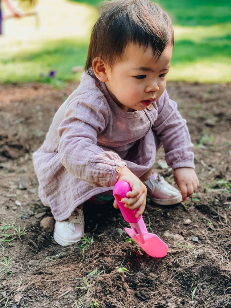 Give kids their own gardening tools for a fun outdoor activity.