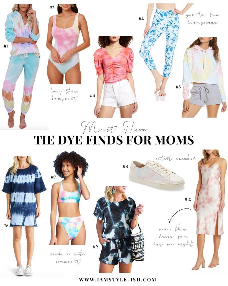 Must have tie dye clothing finds and outfit ideas for moms