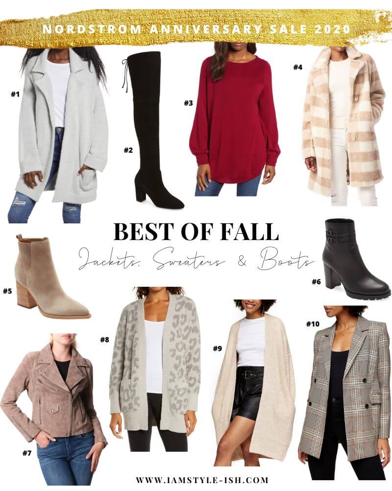 Nordstrom Anniversary Sale 2020 - Best of Fall Jackets, Sweaters and Boots
