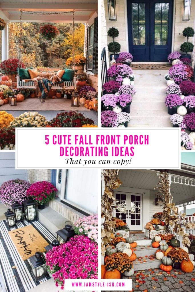 5 Cute Fall Front Porch Decorating Ideas that you can copy! 