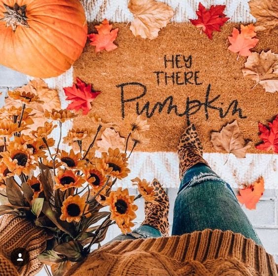 Fall Front Porch welcome mat