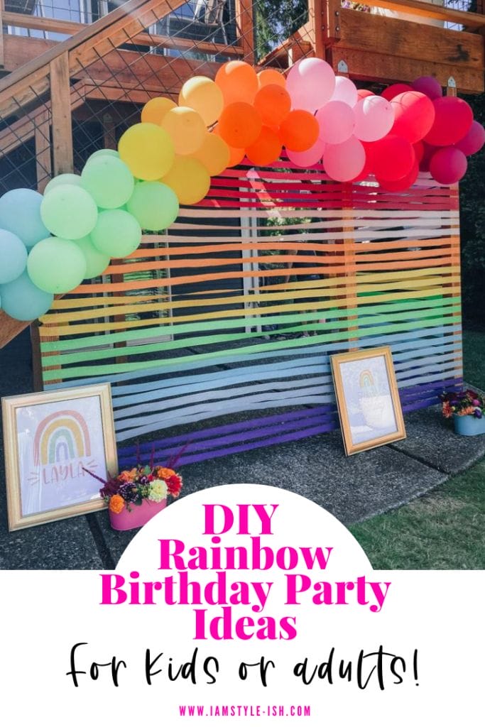 Rainbow theme birthday party