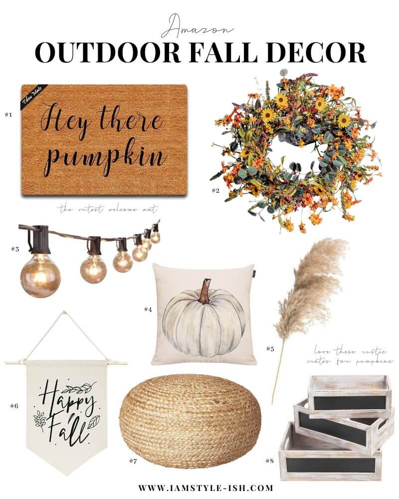 Affordable outdoor fall home decor for your front porch from Amazon