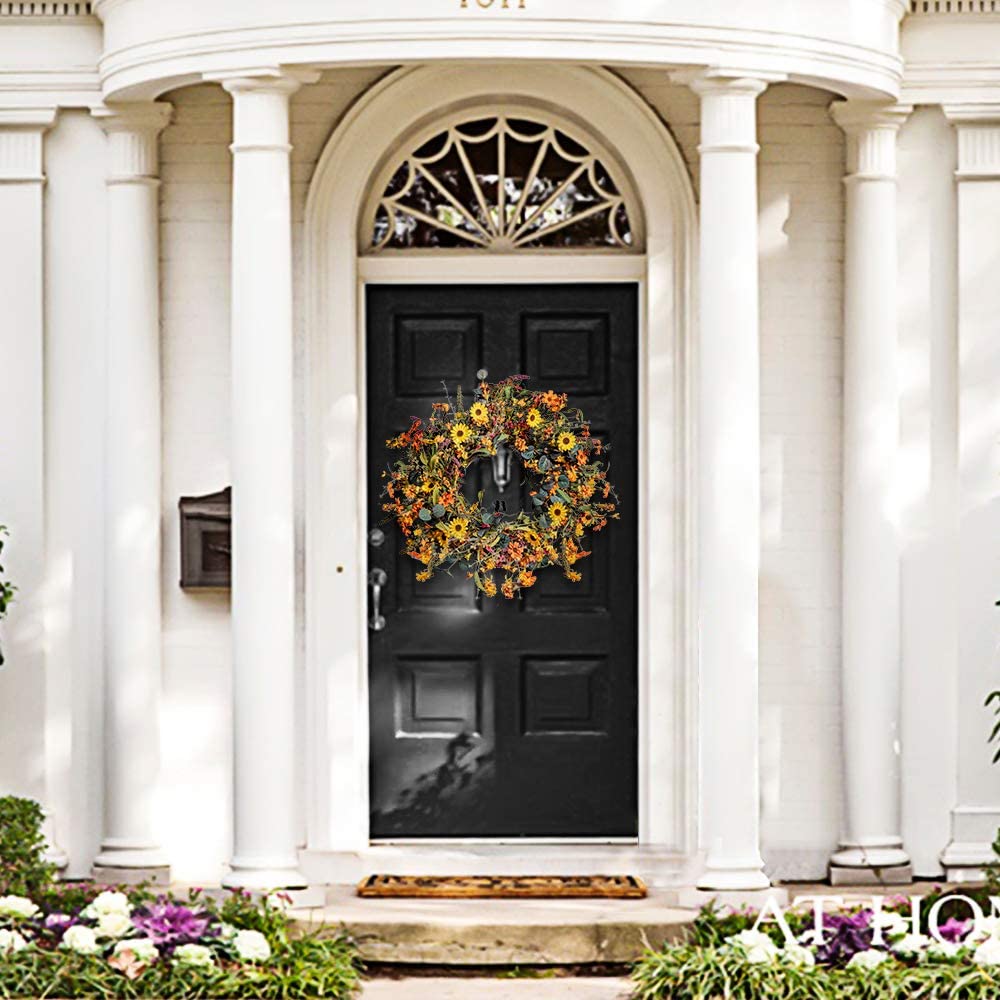 autumn inspired front door wreath