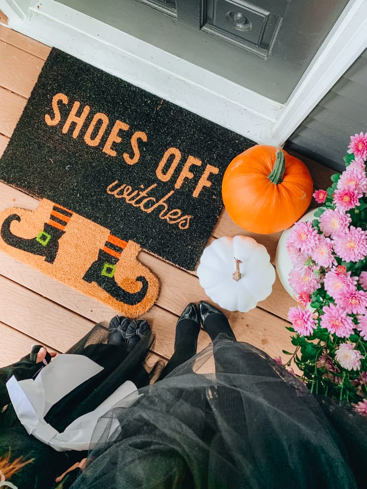 Funny halloween welcome mat fall front porch