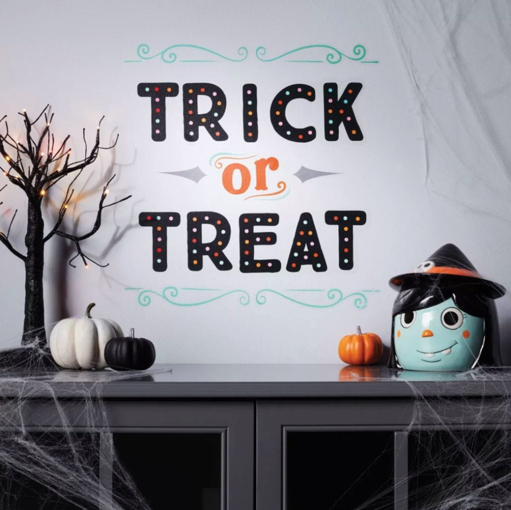 cute trick or treat wall stickers halloween decor