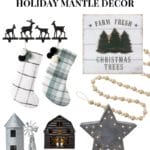Cute and affordable Modern Christmas mantle ideas