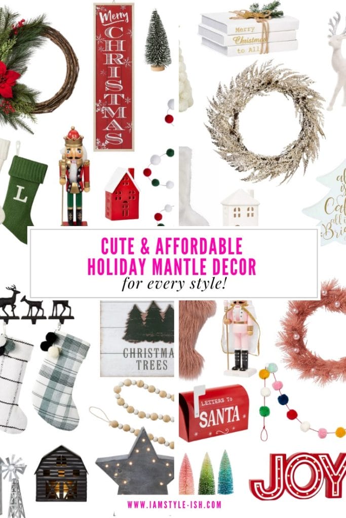 Cute and Affordable Holiday Mantle Decor