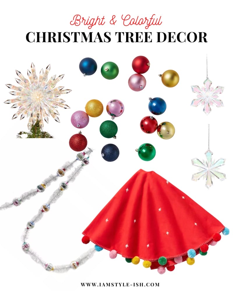 bright and colorful christmas tree decorating ideas