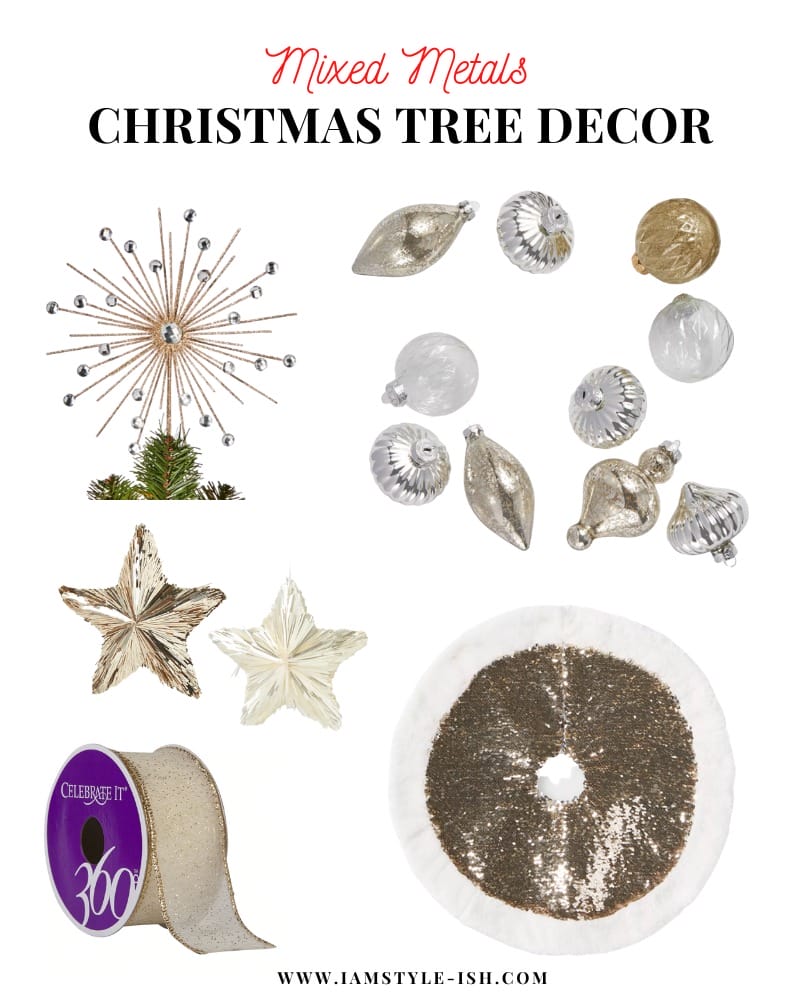mixed metals christmas tree decorating ideas