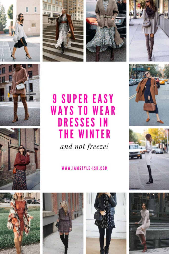 easy ways to wear dresses in the winter