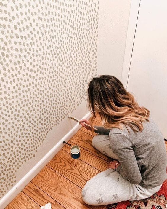 DIY Spotted Wall Paint