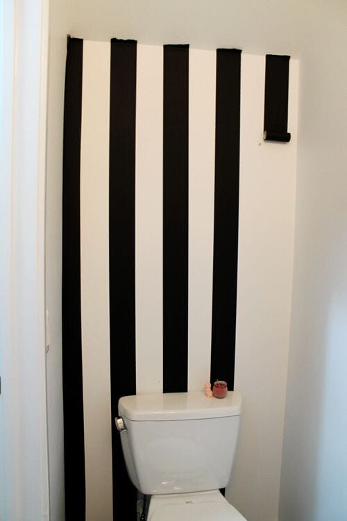 Washi Tape Striped Wall DIY