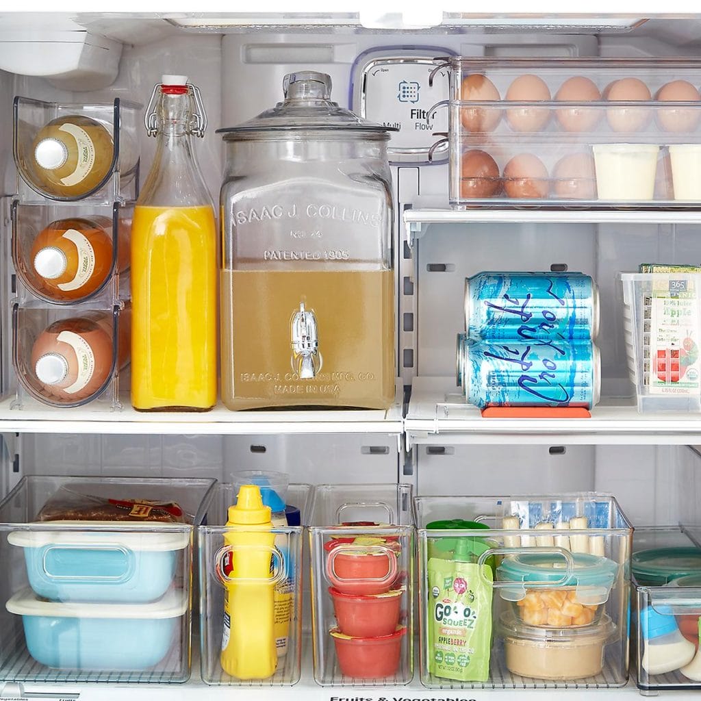 clear fridge organizers and canisters