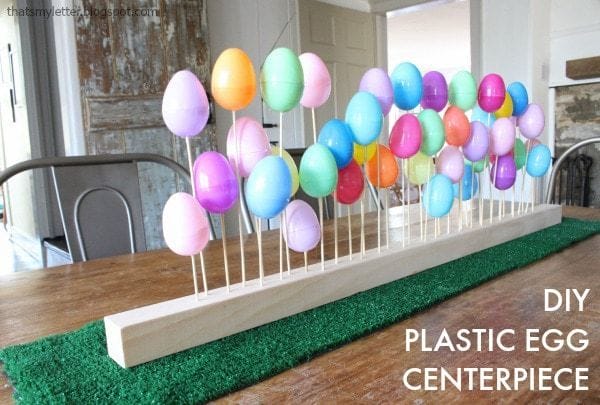 DIY Plastic Egg Centerpiece
