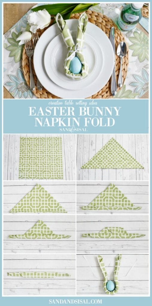 Easter Bunny Napkin Fold