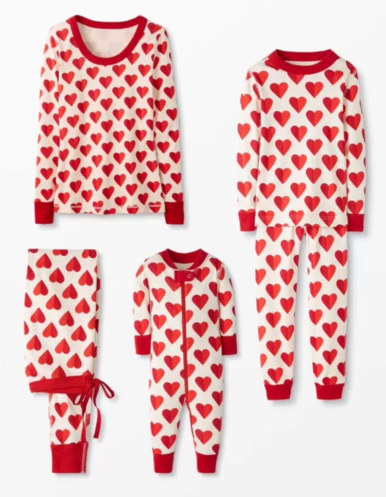 Family matching Valentine Pajamas