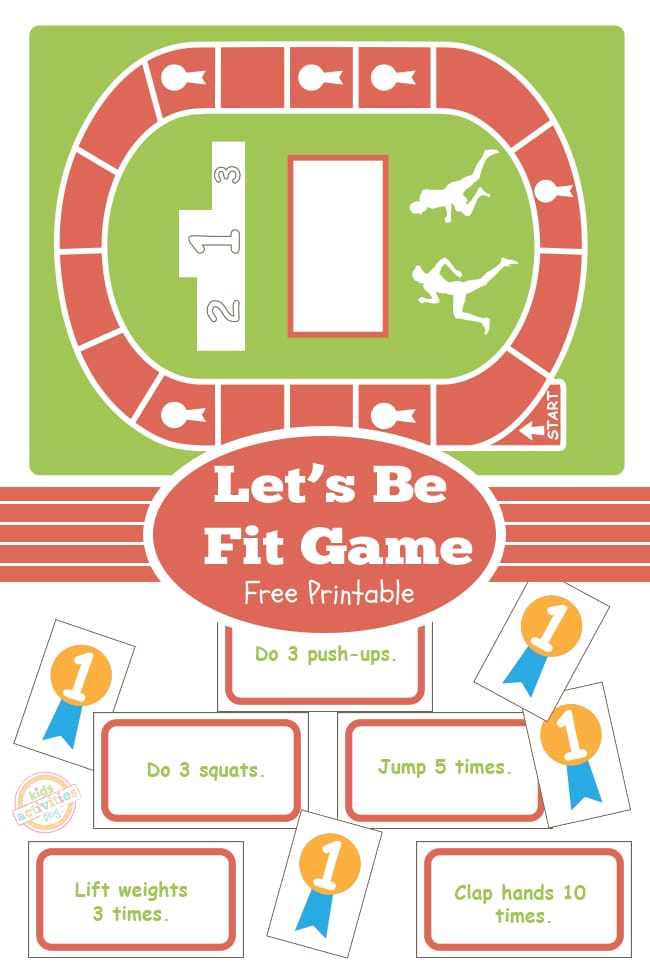 Kids Workout Game Free Printable - indoor games and activities for kids