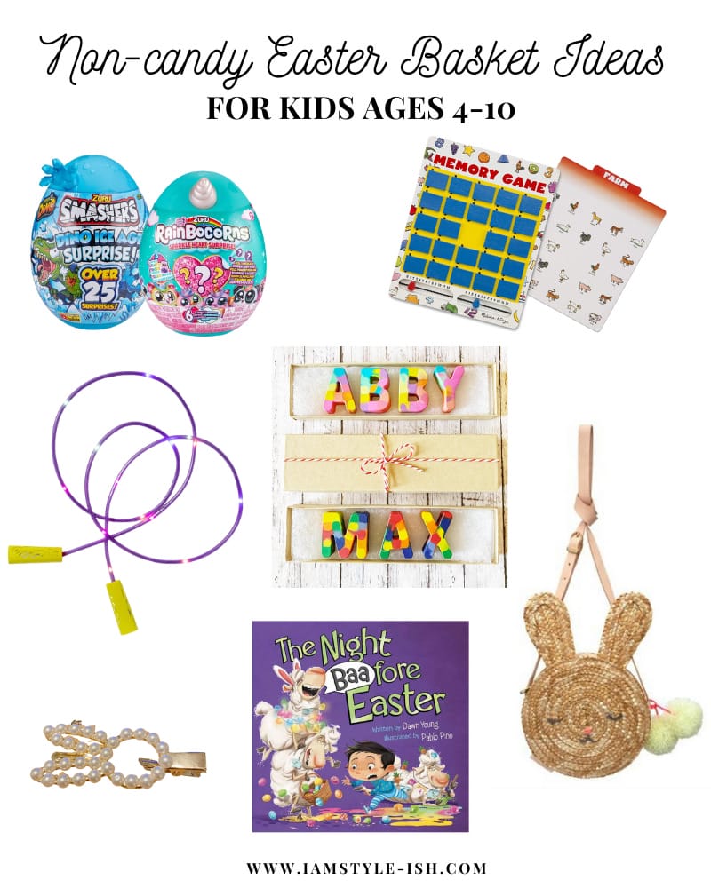 Non-candy Easter Basket Ideas for kids ages 4-10