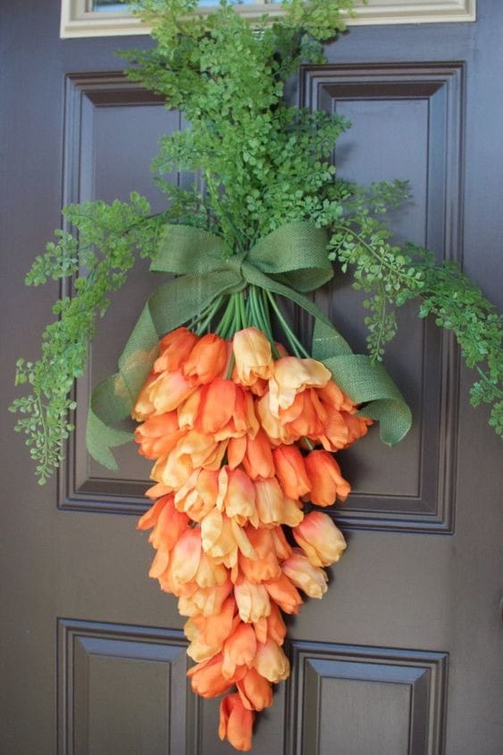 DIY Spring Carrot Door Hanger