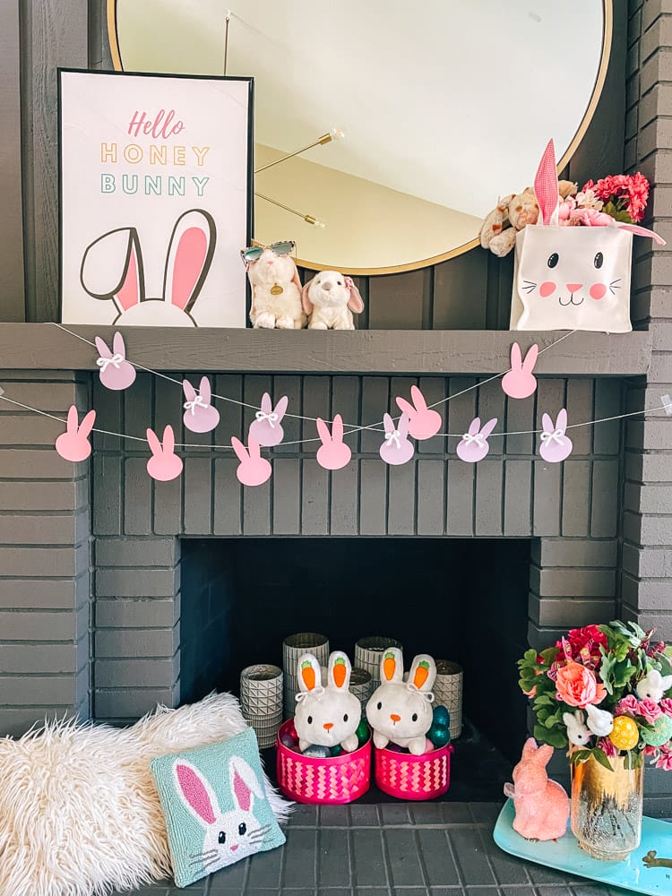DIY easter bunny garland and easter home decor