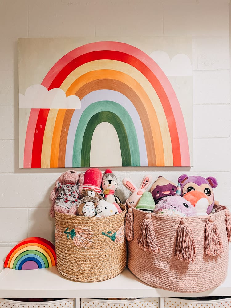 Stuffed Animal toy storage with baskets