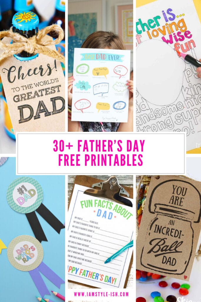 30+ Father’s Day free printables for kids