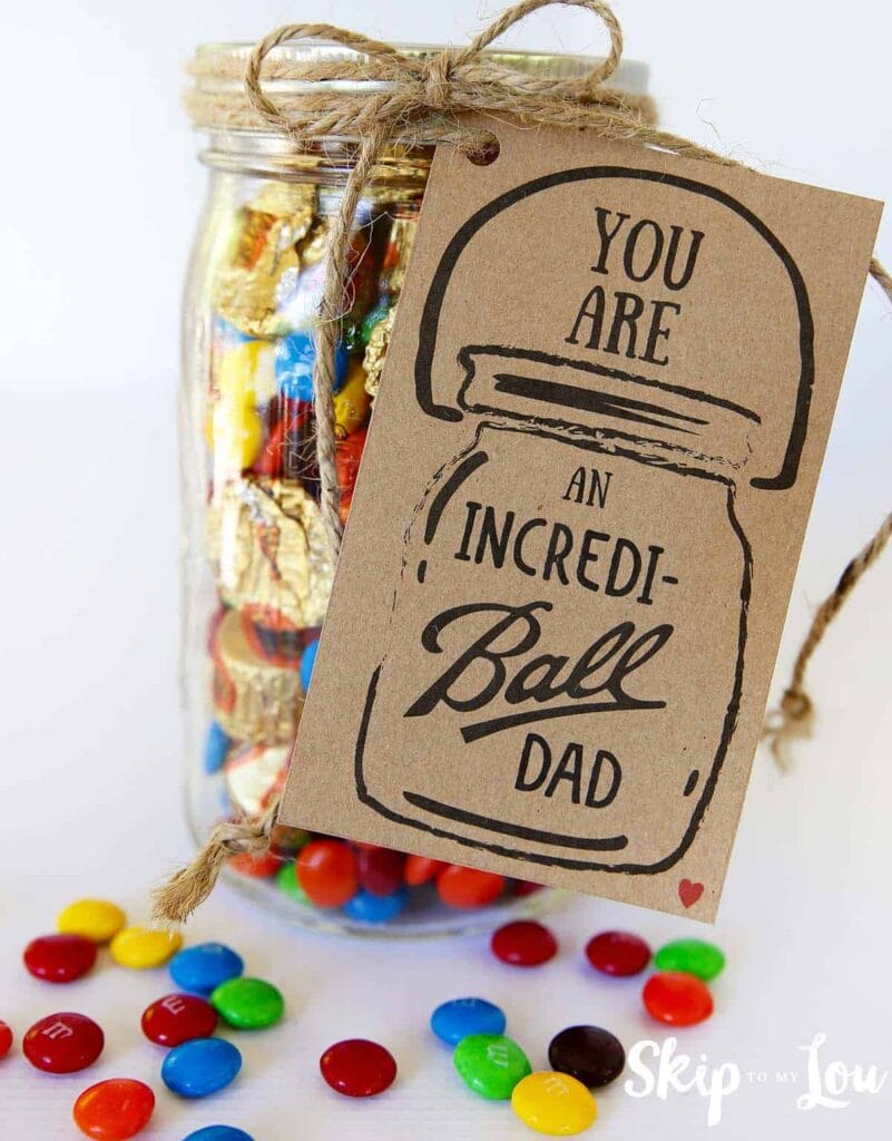 Incredi-ball Father's Day Mason Jar Treat Tags 