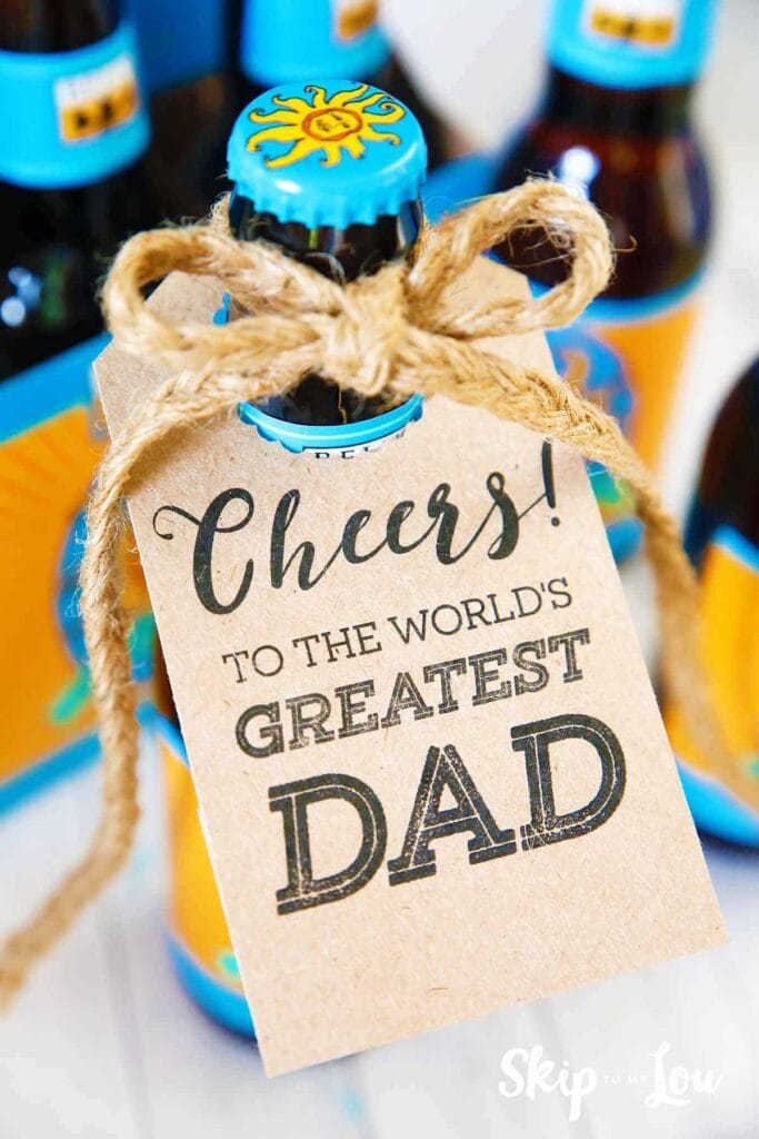 Father's Day Printable Bottle Tags