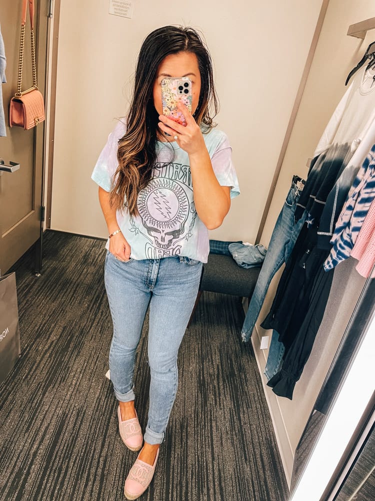 tie dye tee and jeans nordstrom anniversary sale