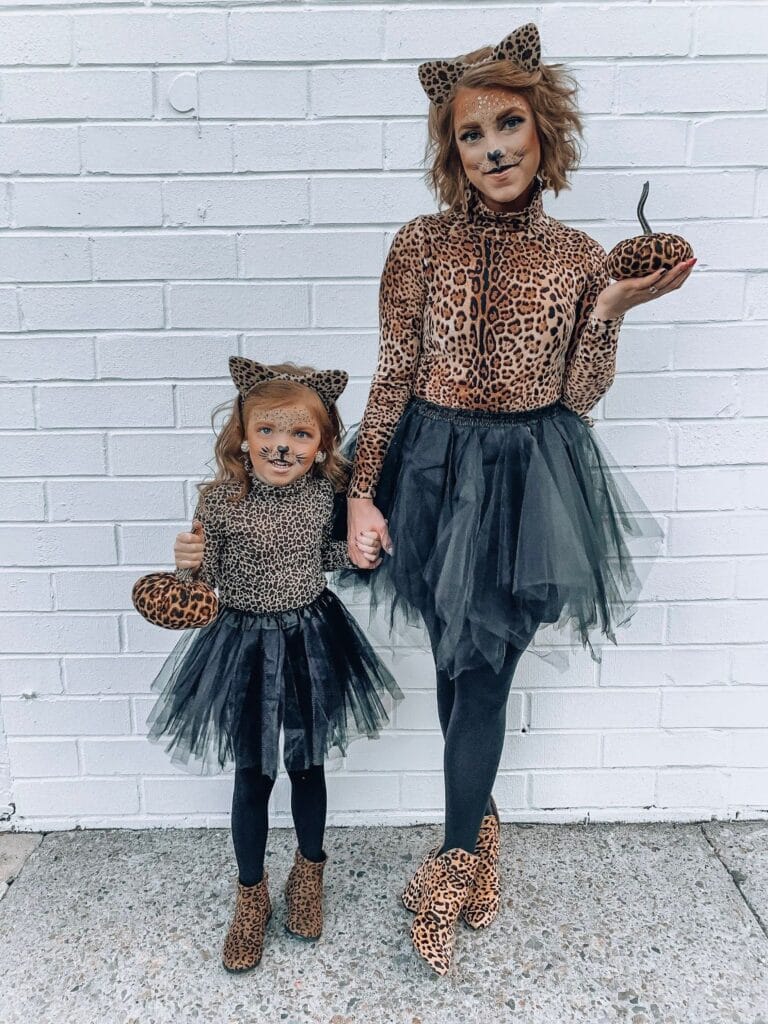 DIY Leopard Costume mommy and me