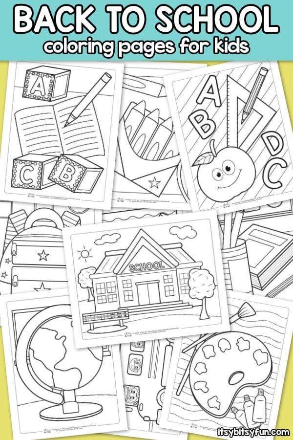 BACK TO SCHOOL COLORING PAGES FOR KIDS