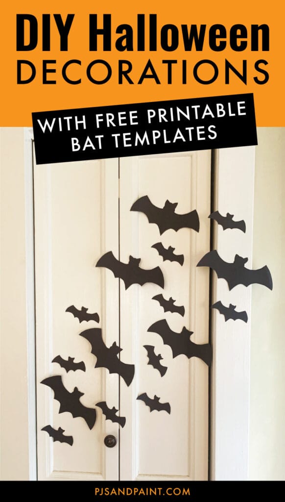 Free Printable Bat Halloween Wall Decor Template