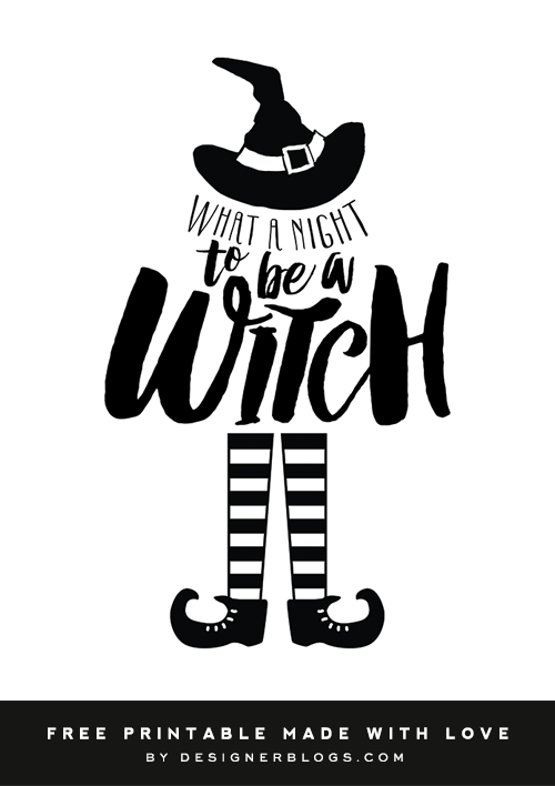 What a Night to be a Witch Halloween Printable