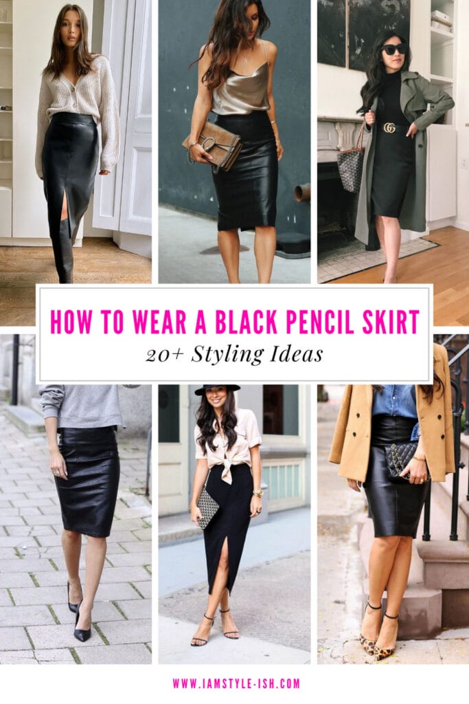 how to wear a black pencil skirt